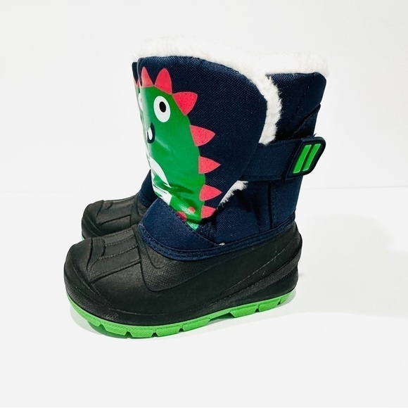NWOT MORENDL Toddler Dinosaur Insulated Waterproof Insulated AntiSlip Snow Boots - Picture 4 of 10